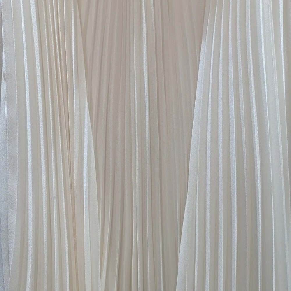 Jenny Packham Bloom Cape Ivory Chiffon Gown Rhinestone Embellished Pleated Dress - Picture 11 of 17